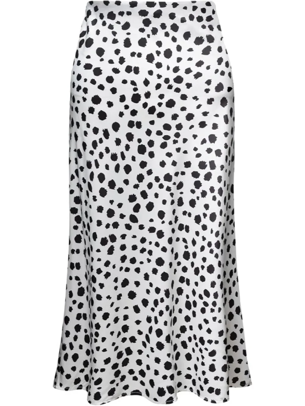 Trendy Women's Leopard Print Midi Skirt - Summer Long Satin High Waist Elastic